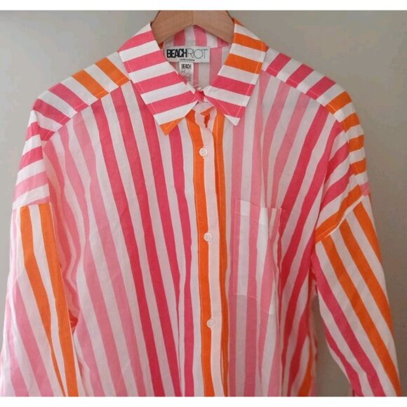 Beach Riot Revolve Alexa Button-Up Top Cover-Up - Picture 2 of 11